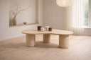 Table basse Garino - design organique en imitation bois