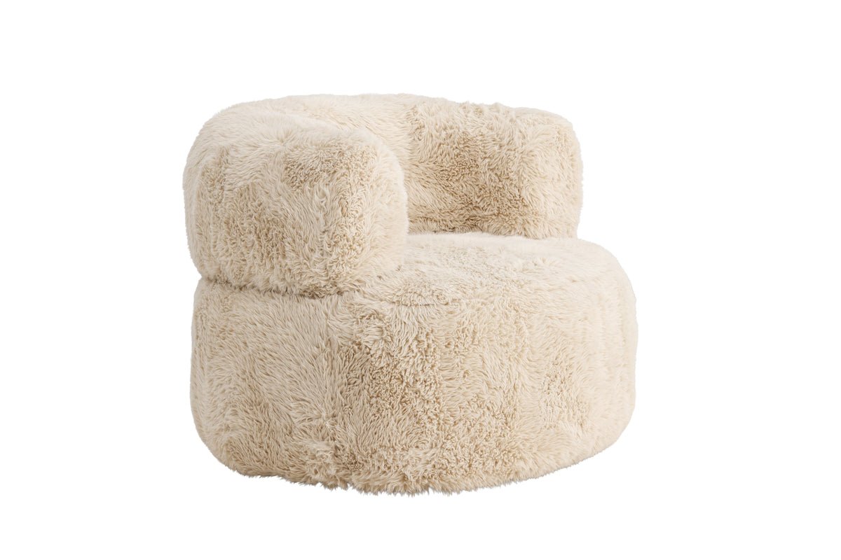 Armchair Fiby - With polyester cover in cream white