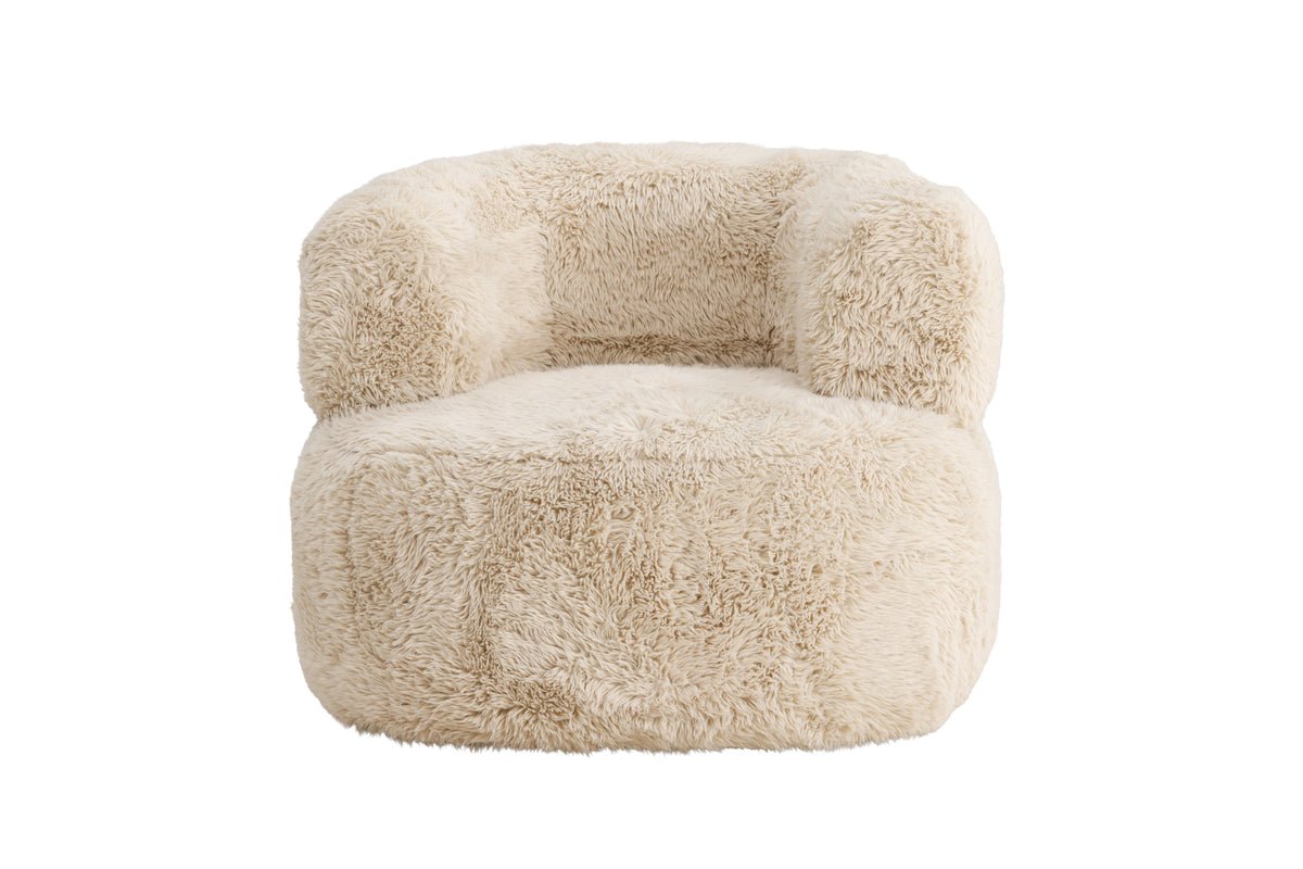 Armchair Fiby - With polyester cover in cream white