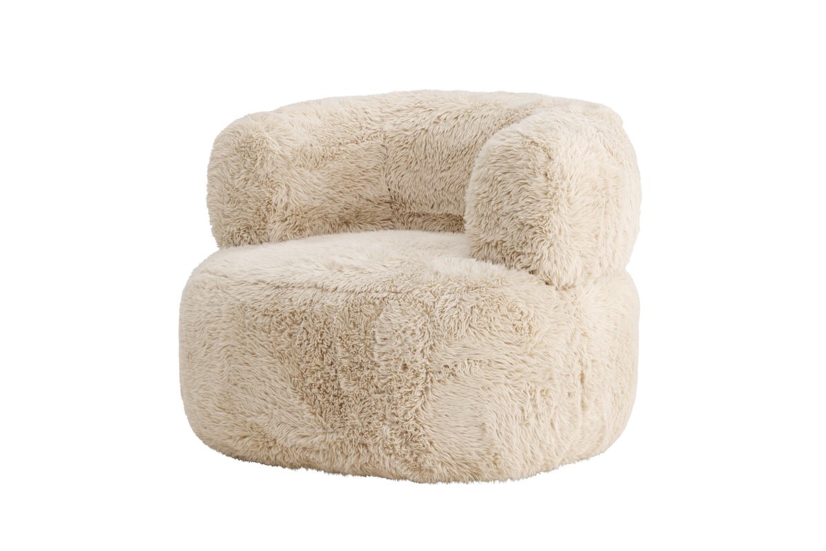 Armchair Fiby - With polyester cover in cream white