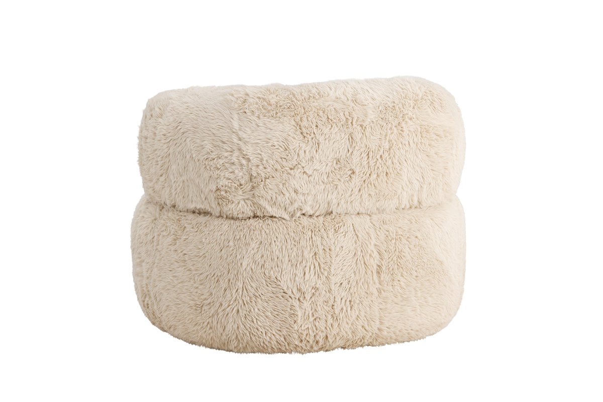 Armchair Fiby - With polyester cover in cream white