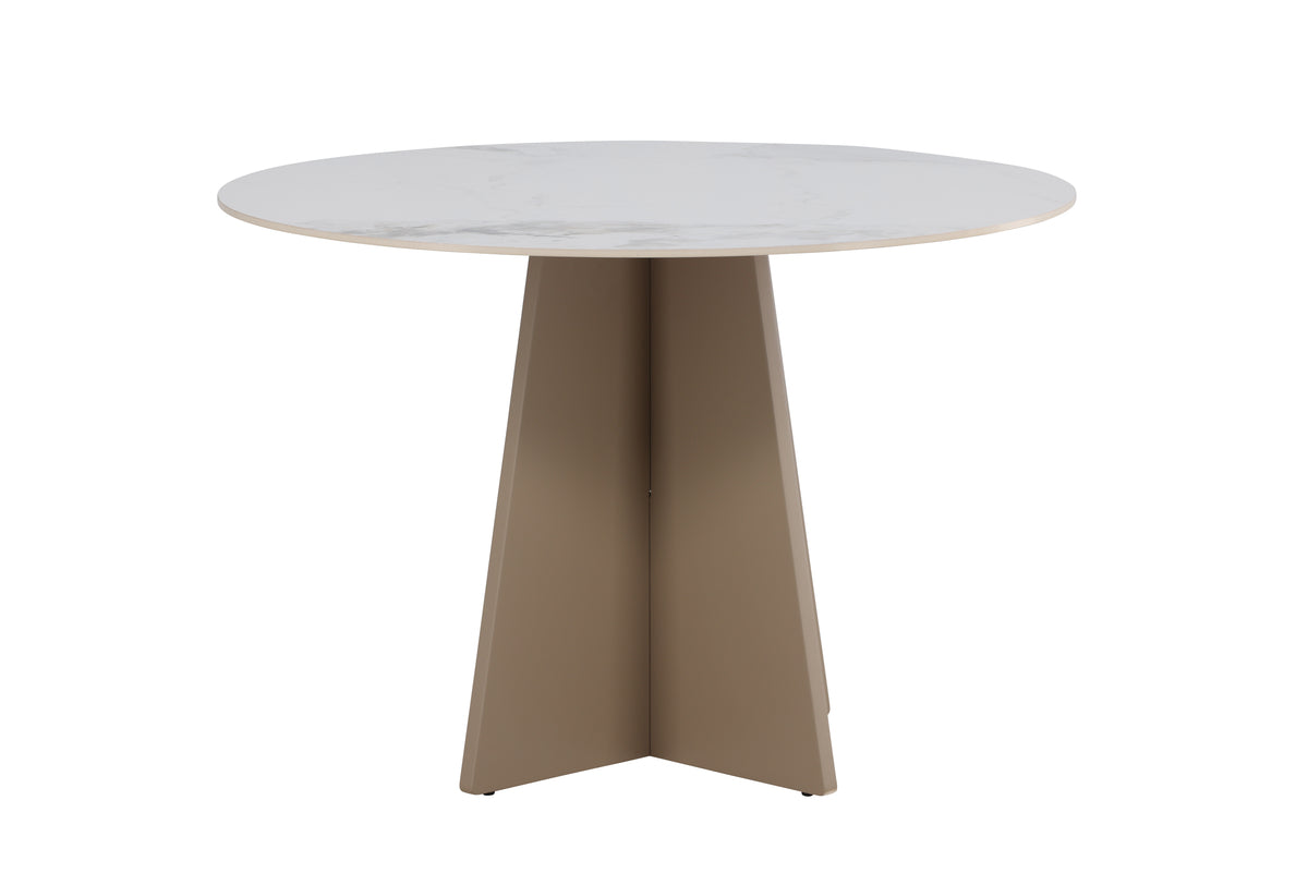Dining table Maris - made of sintered stone in beige marble look