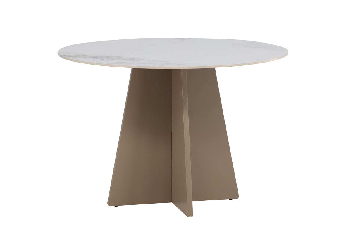 Dining table Maris - made of sintered stone in beige marble look