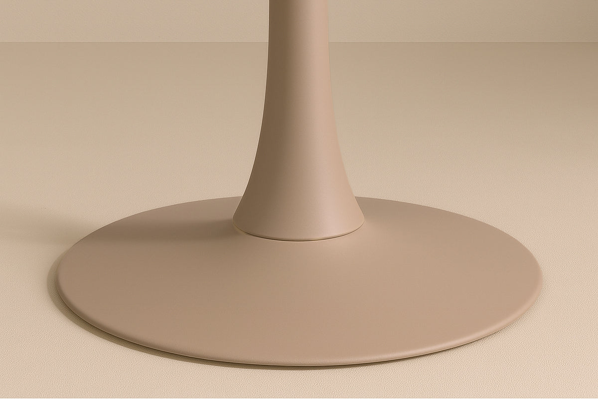 Dining table Glade – Round dining table in Beige (Ø 100 cm)