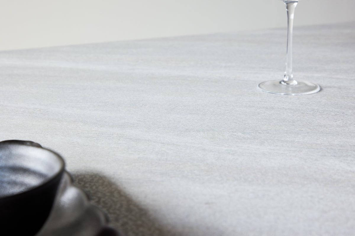 Dining table Lior 120×120 cm in Light Gray with MDF frame