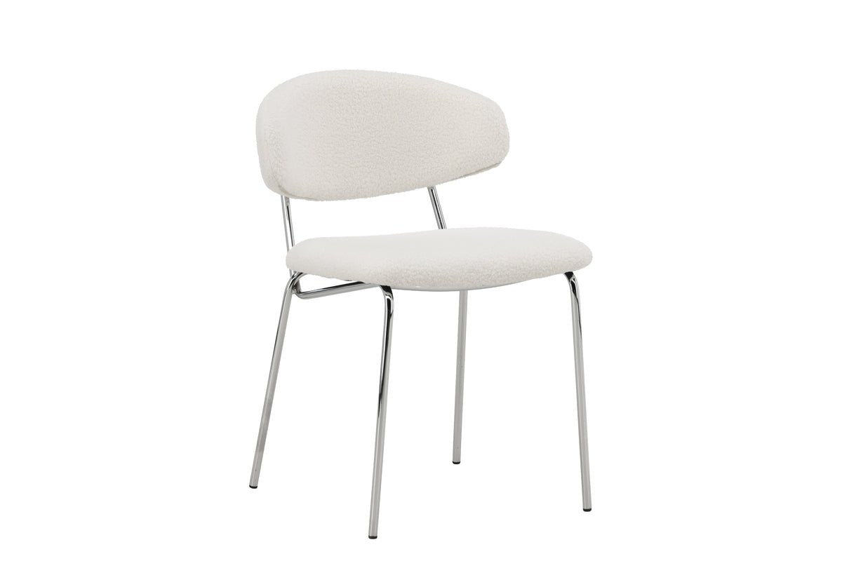 2er Set - Stuhl Seville mit Bouclé-Bezug für Wärme und Struktur