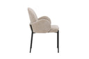 Lot de 2 - Chaise Hendrix scandinave avec pieds en acier noir