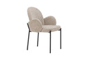 Lot de 2 - Chaise Hendrix scandinave avec pieds en acier noir