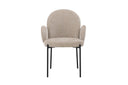 Lot de 2 - Chaise Hendrix scandinave avec pieds en acier noir