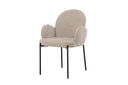 Lot de 2 - Chaise Hendrix scandinave avec pieds en acier noir
