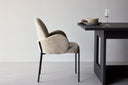 Lot de 2 - Chaise Hendrix scandinave avec pieds en acier noir
