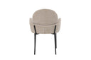 Lot de 2 - Chaise Hendrix scandinave avec pieds en acier noir
