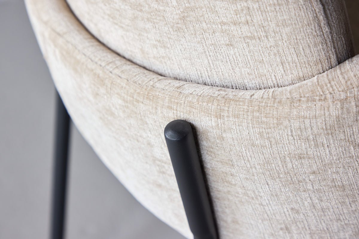 2-piece set - Hendrix chair Scandinavian with black steel legs