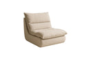 Fauteuil lounge Selona - Fauteuil rembourré en mélange de lin