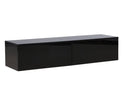 Designer TV-Lowboard Noirra – schwebendes Design an Schwaarz