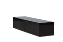 Designer TV-Lowboard Noirra – schwebendes Design an Schwaarz