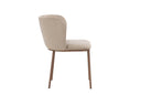 Ensemble de 2 chaises Coffee avec tissu en velours beige doux