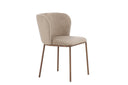 Ensemble de 2 chaises Coffee avec tissu en velours beige doux