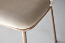 Ensemble de 2 chaises Coffee avec tissu en velours beige doux