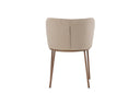 Ensemble de 2 chaises Coffee avec tissu en velours beige doux