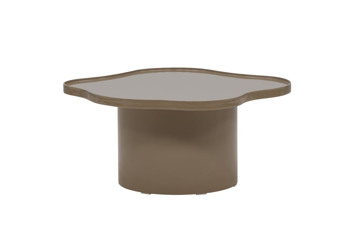 Table basse Caron - en marron avec surface brillante