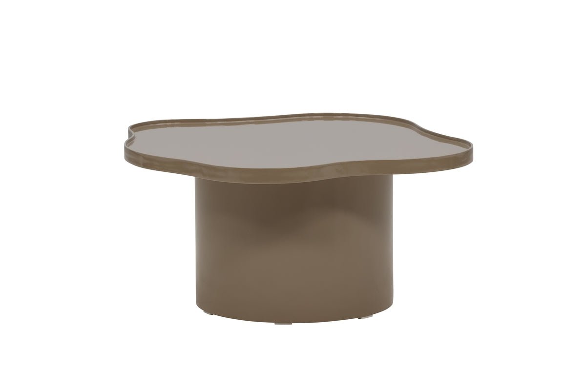 Table basse Caron - en marron avec surface brillante