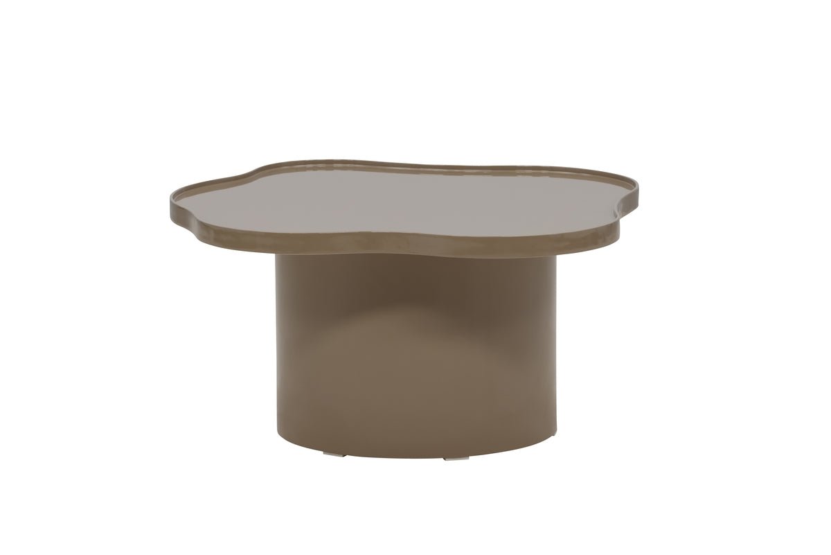 Table basse Caron - en marron avec surface brillante