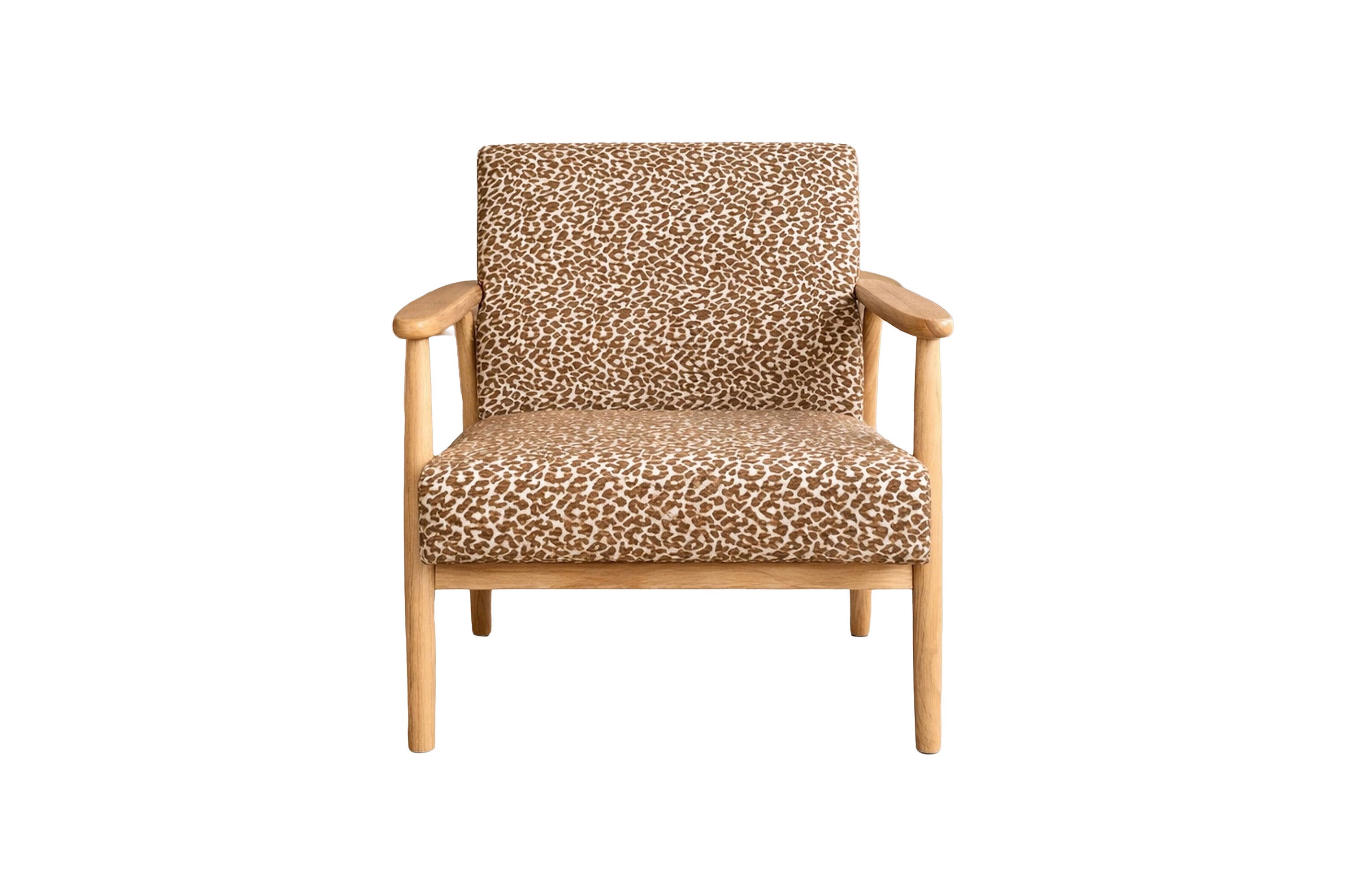 Armchair Lareen - made of rubberwood with designer upholstery
