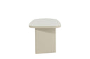 Couchtisch/Beistelltisch Sonaro – 70 × 45 cm in Beige mit Glasplatte