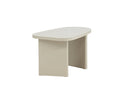 Couchtisch/Beistelltisch Sonaro – 70 × 45 cm in Beige mit Glasplatte