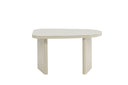 Couchtisch/Beistelltisch Sonaro – 70 × 45 cm in Beige mit Glasplatte