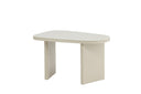 Couchtisch/Beistelltisch Sonaro – 70 × 45 cm in Beige mit Glasplatte