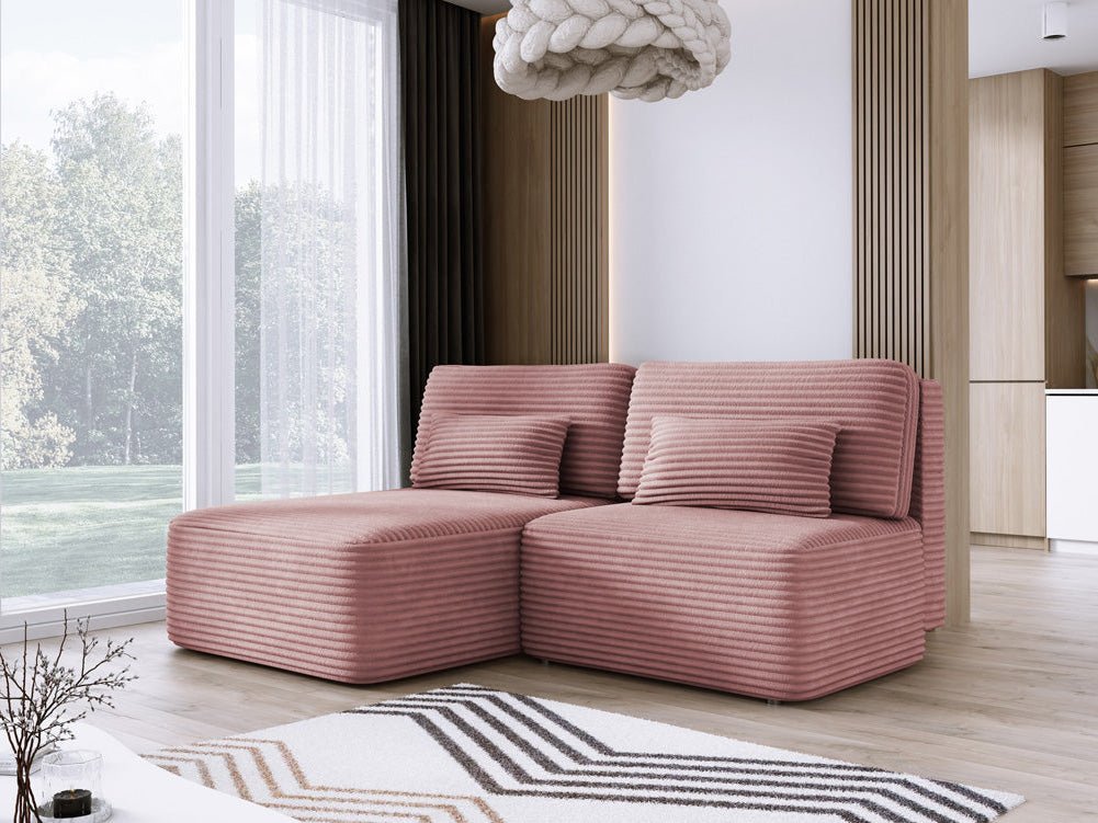 Designer Sofa Tilia Corduroy with Sleeping Function and Storage Space