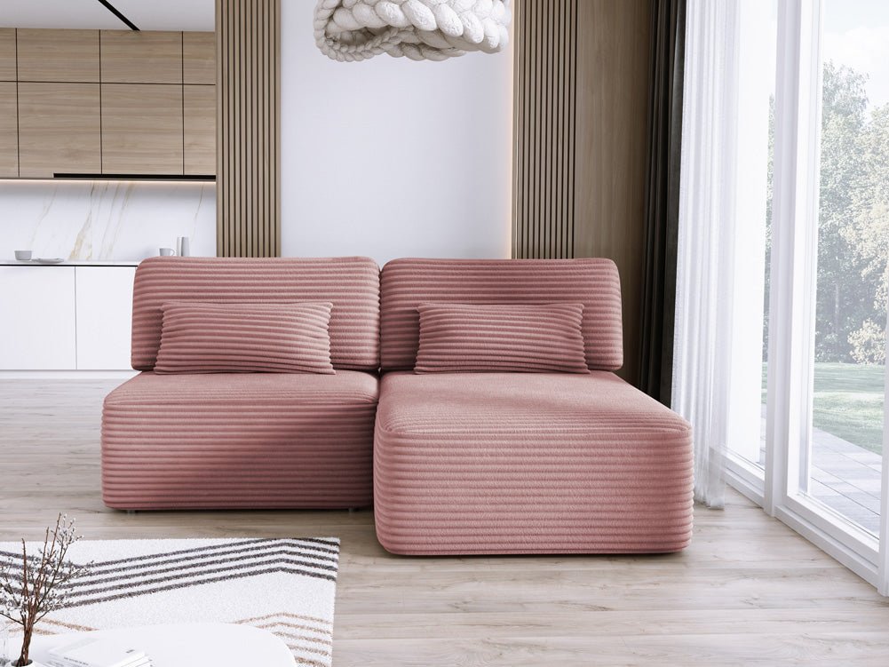 Designer Sofa Tilia Corduroy with Sleeping Function and Storage Space