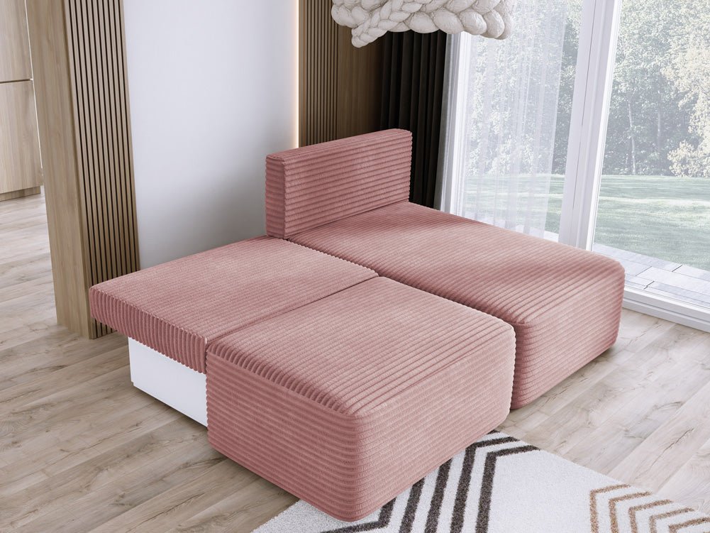 Designer Sofa Tilia Corduroy with Sleeping Function and Storage Space
