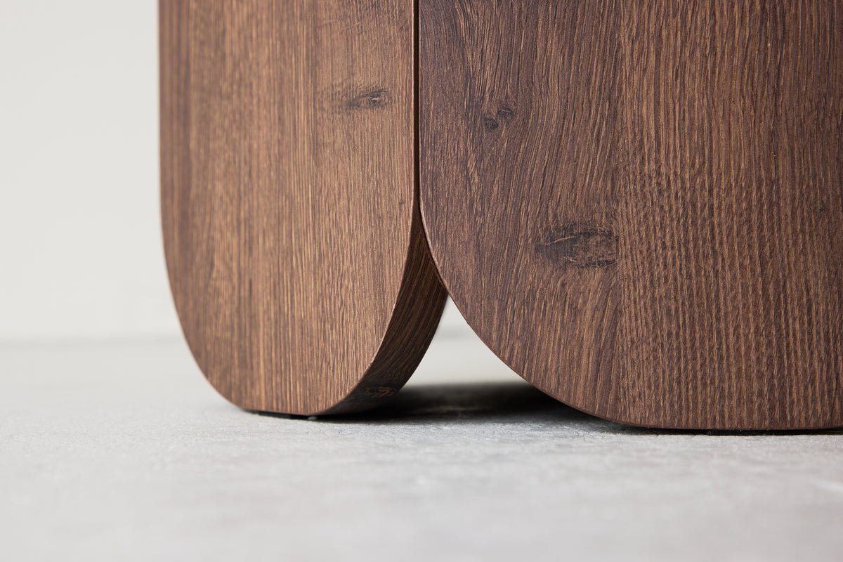 Couchtisch Keralo - stylischer Rundtisch in Holzoptik