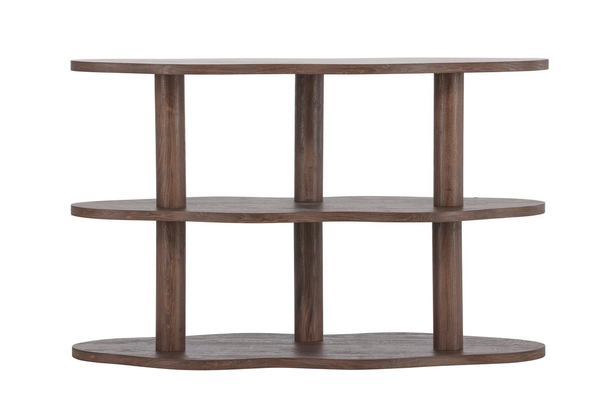 Regal Aureo – 3-tier shelf in mocha with wave shape