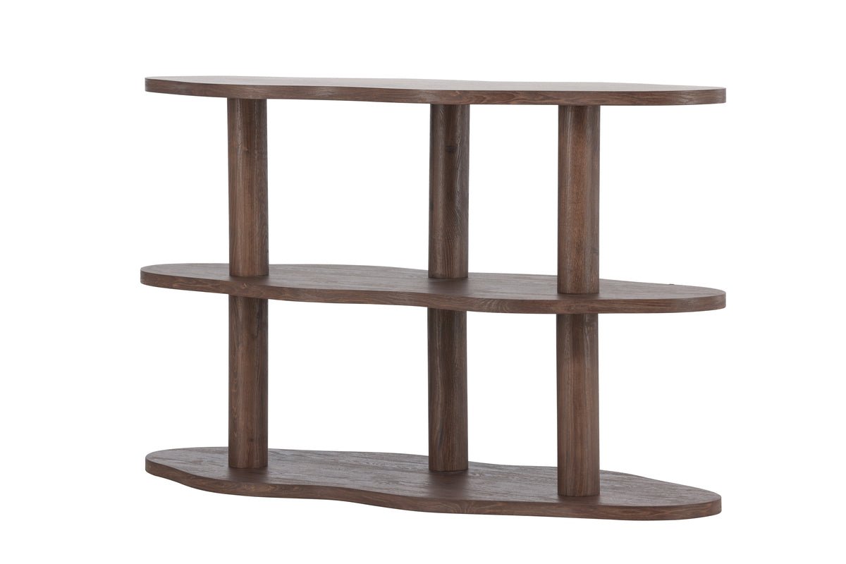 Regal Aureo – 3-tier shelf in mocha with wave shape
