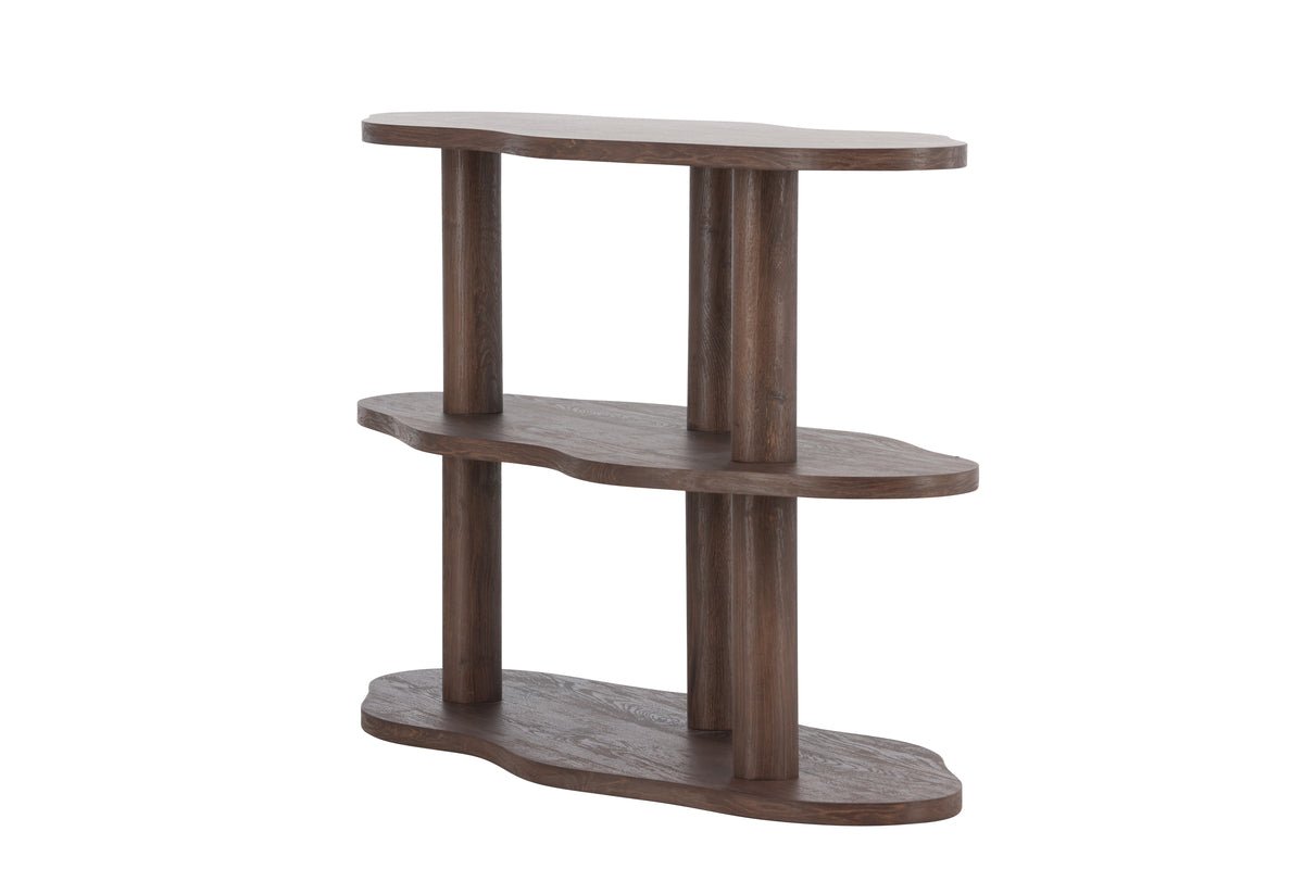 Regal Aureo – 3-tier shelf in mocha with wave shape