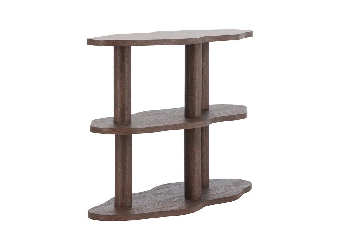 Regal Aureo – 3-tier shelf in mocha with wave shape