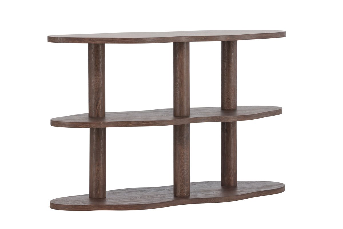 Regal Aureo – 3-tier shelf in mocha with wave shape