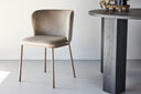 Ensemble de 2 chaises Coffee avec tissu en velours beige doux