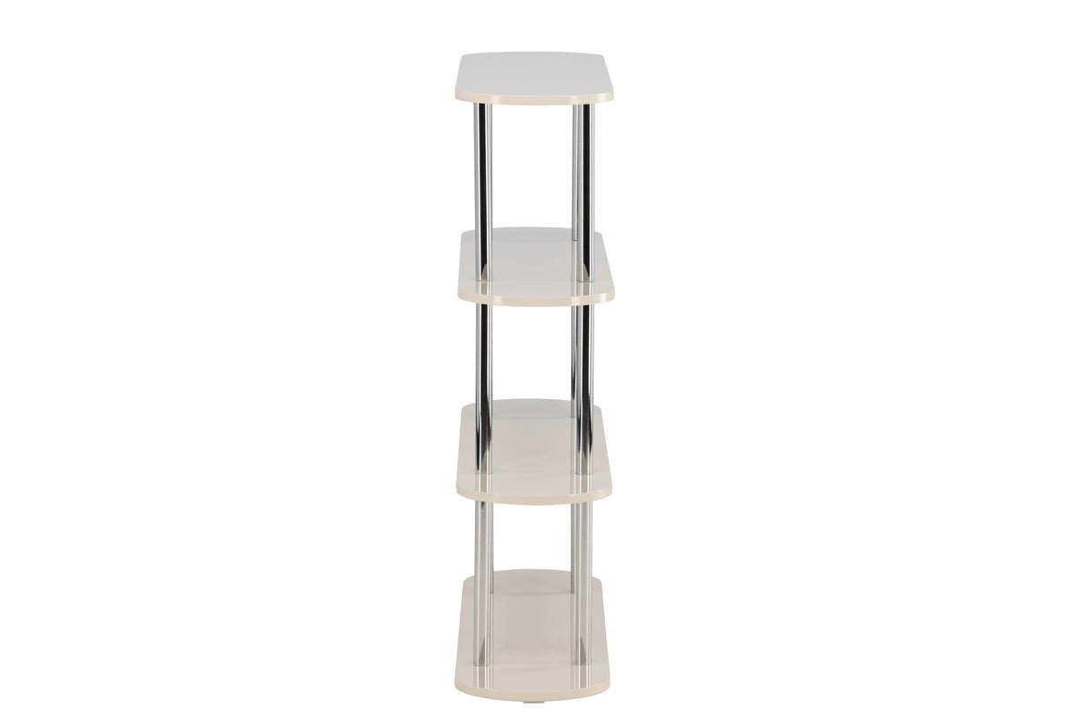 Shelf Marano – White with chrome struts in modern design