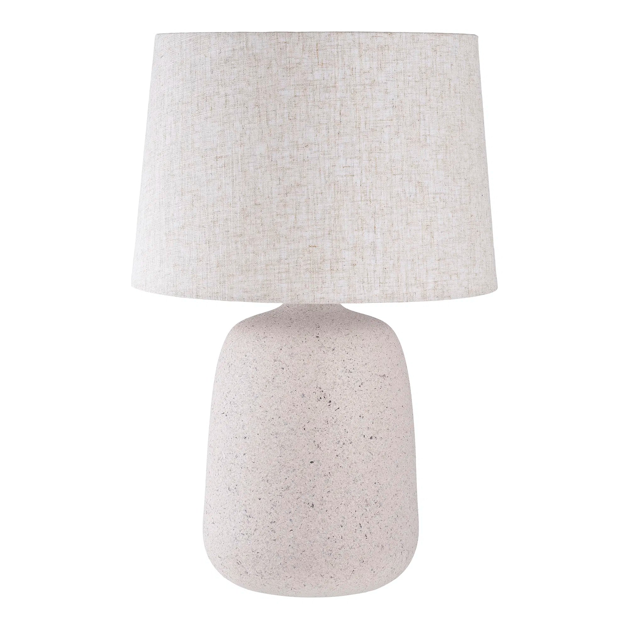 Dëschlampe „Carmelo“ – Sandstruktur am modernen Look