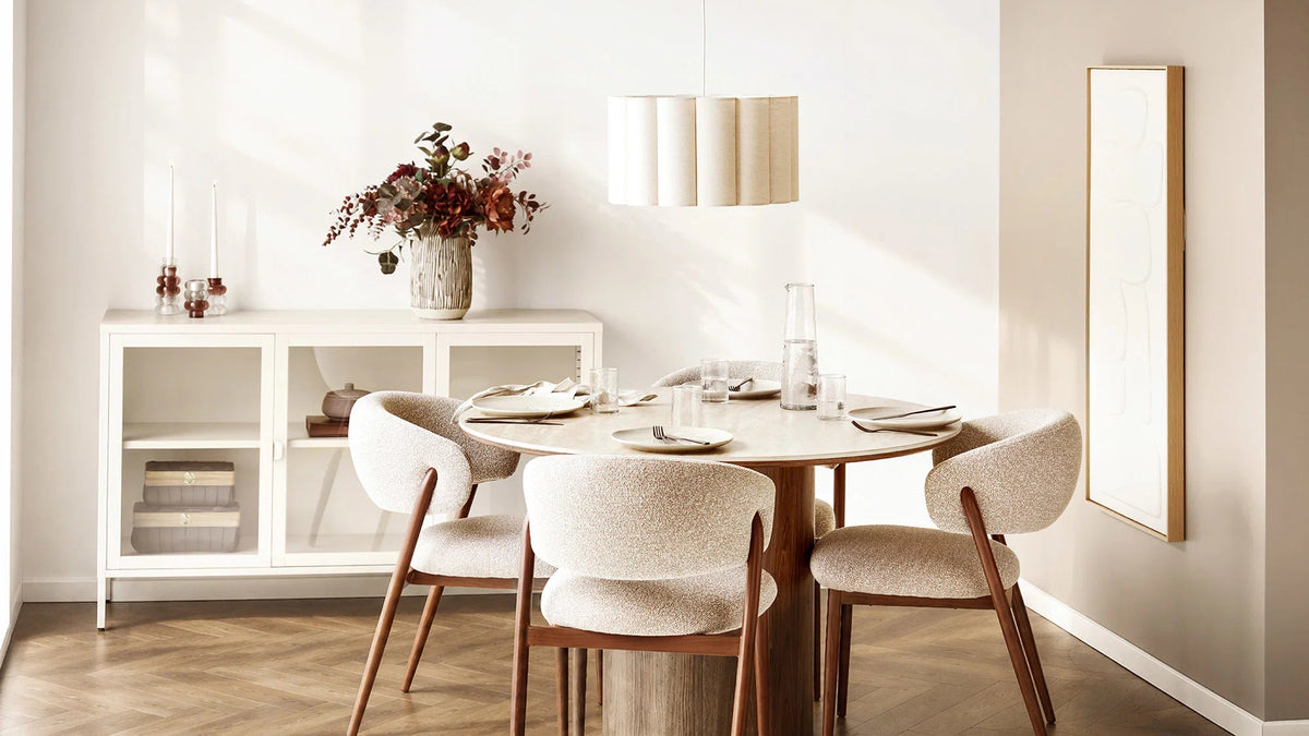 Pendant light Nord - made of steel and linen