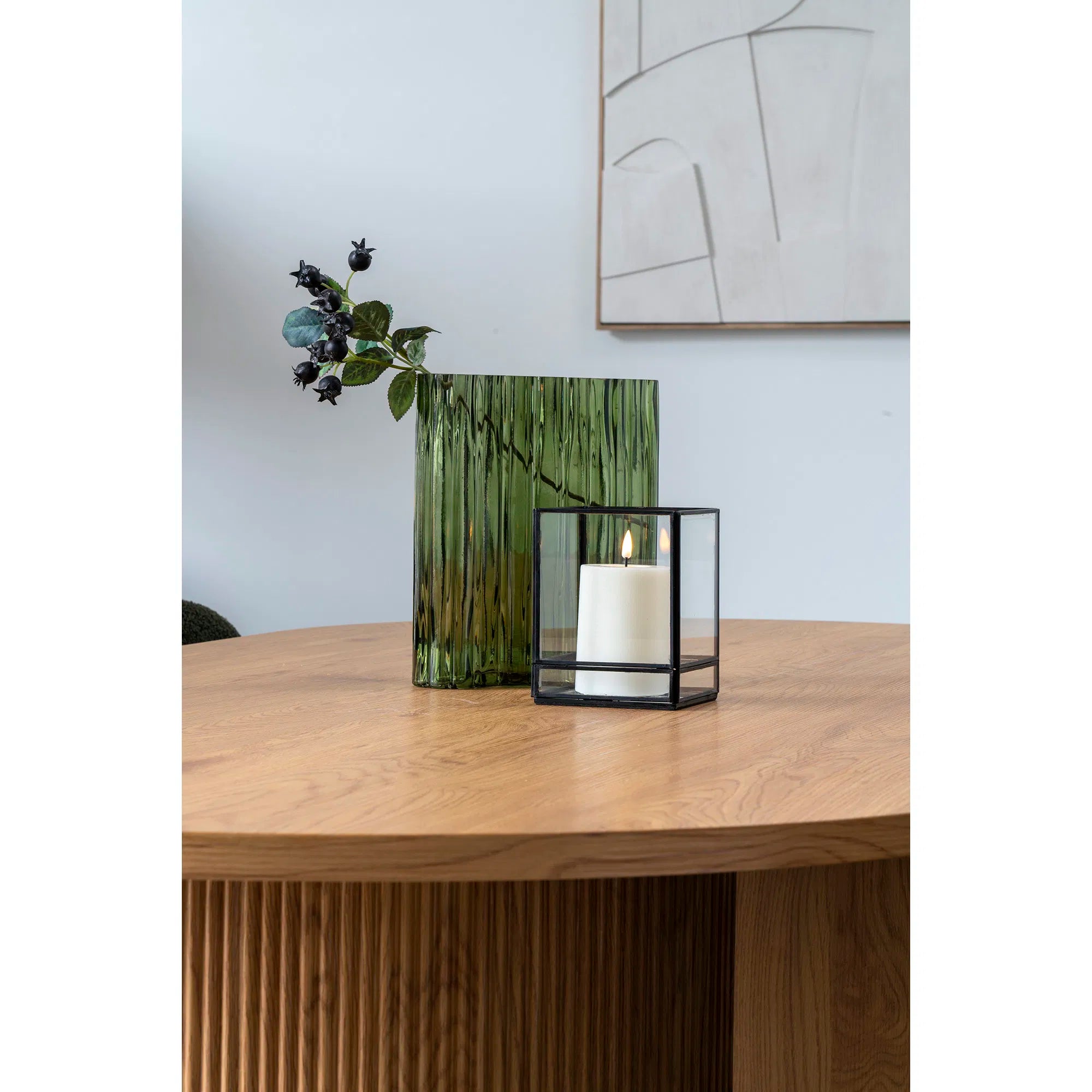 Candle holder "Ferro Glass" – Metal & Glass in Black