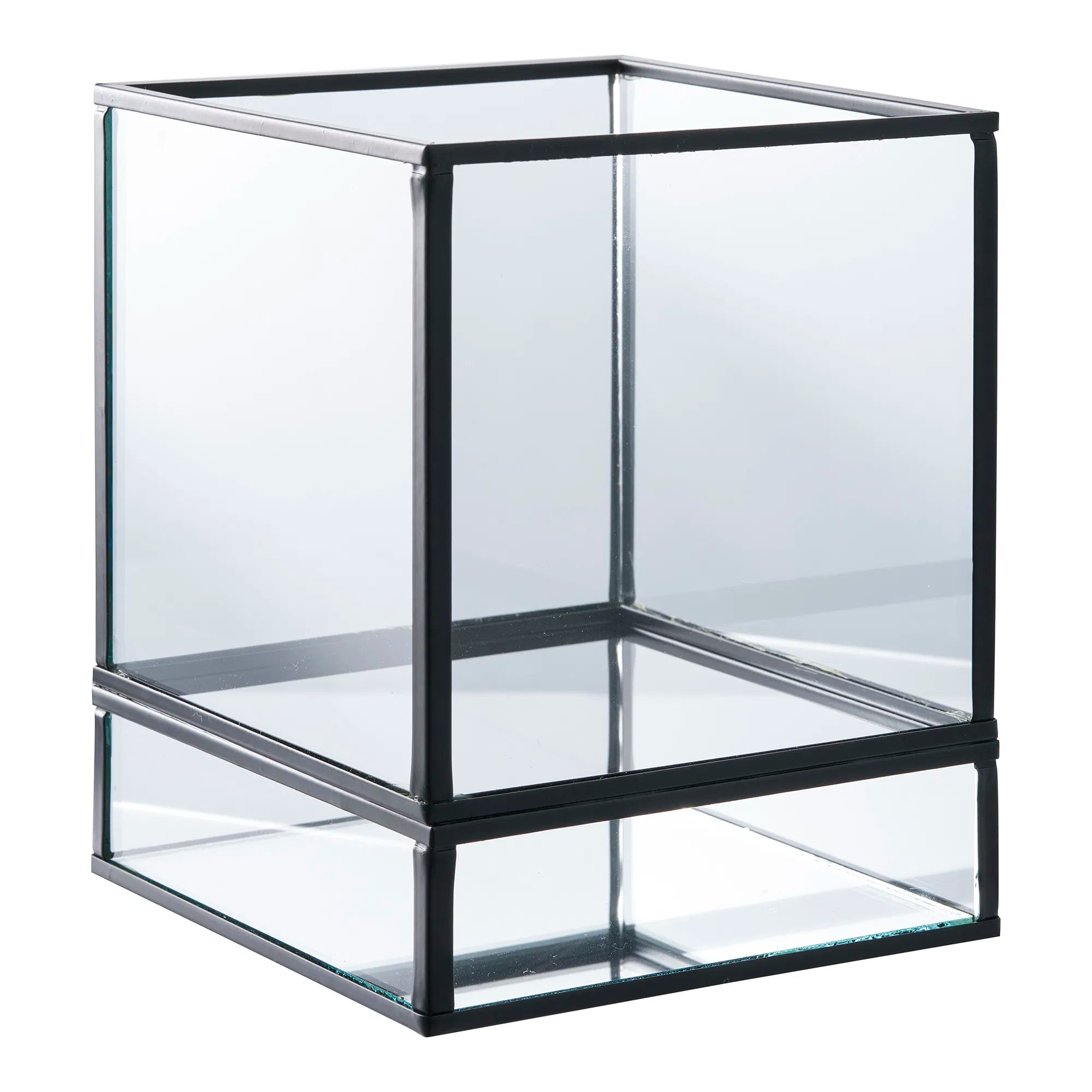 Candle holder "Ferro Glass" – Metal & Glass in Black
