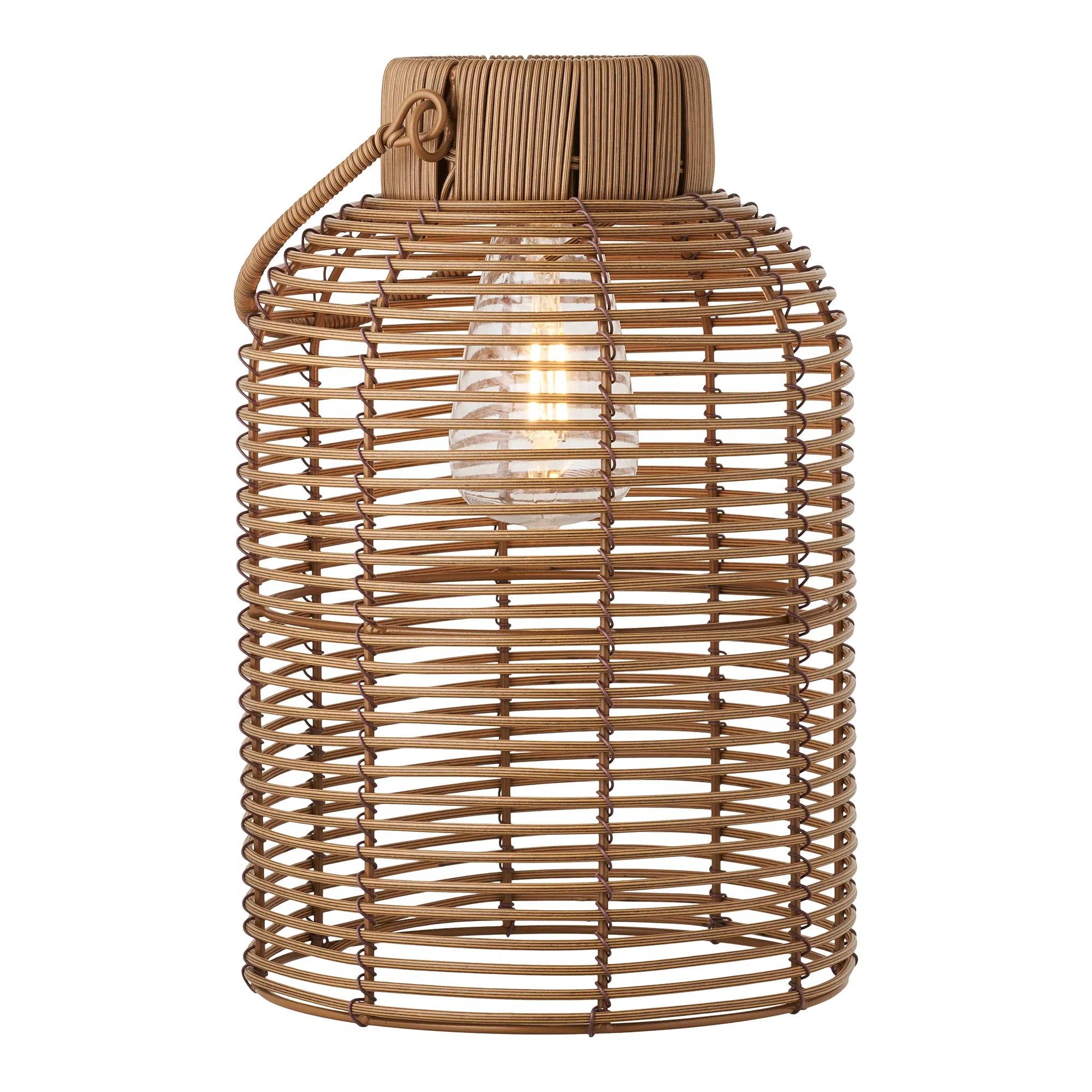 Solar-Dëschlampe „Brentford“ – Natierlechen Charme