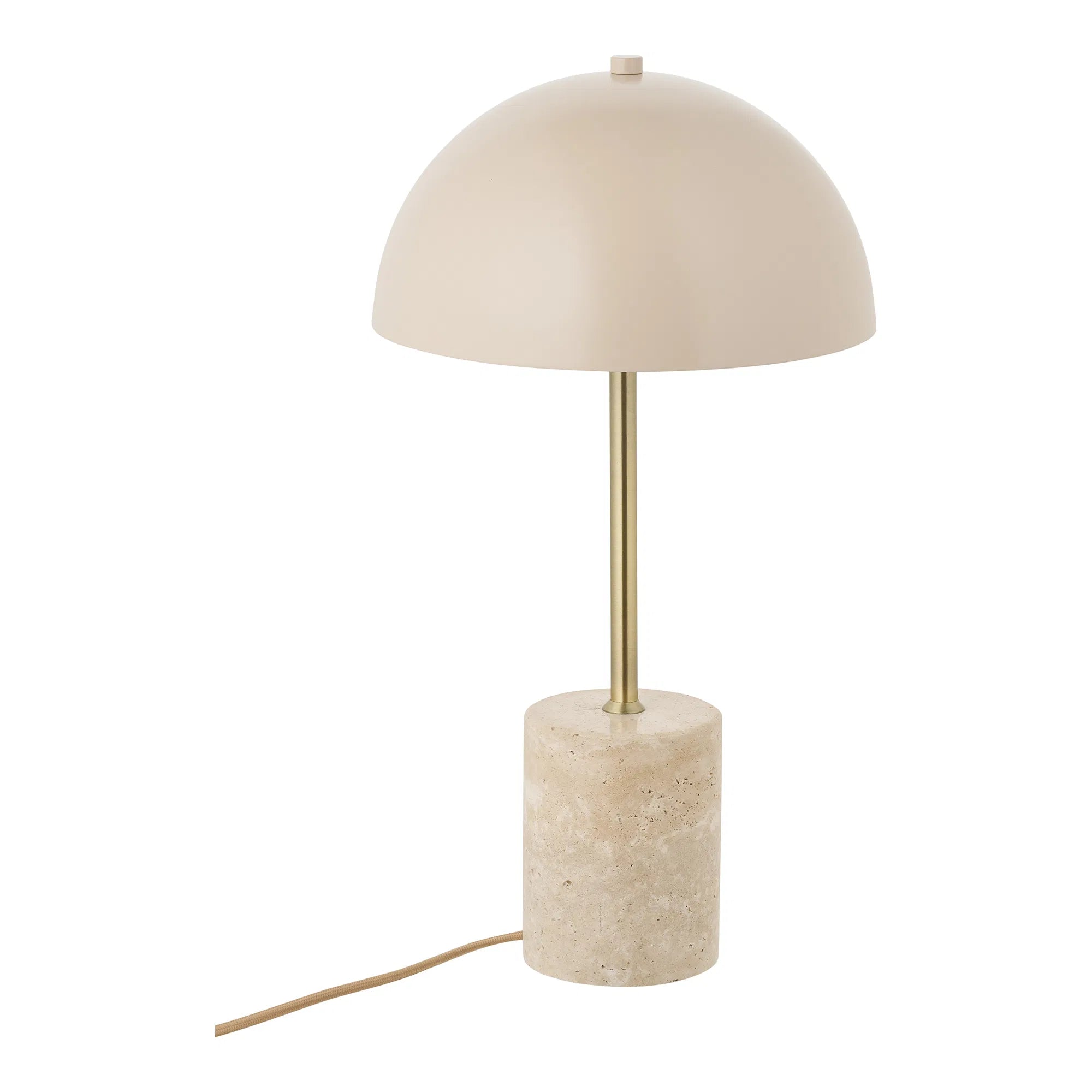 Dëschlampe „Lucente“ – Stilvoll Kombinatioun aus Marmor & Metall