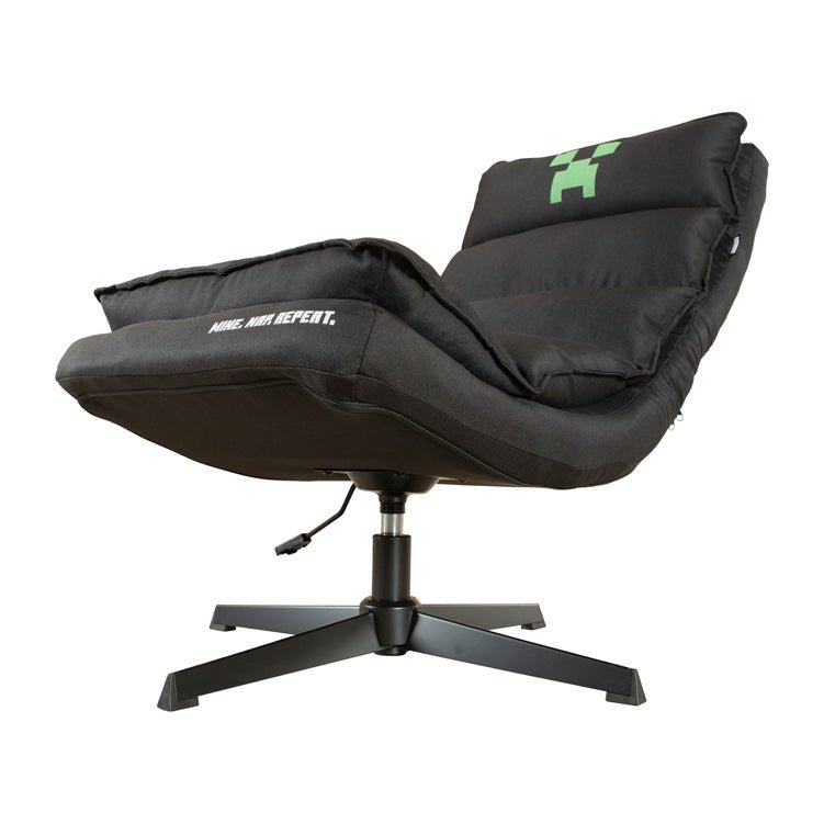 Fauteuil de jeu Minecraft « CreeperSpin » – avec fonction pivotante à 360° et dossier réglable